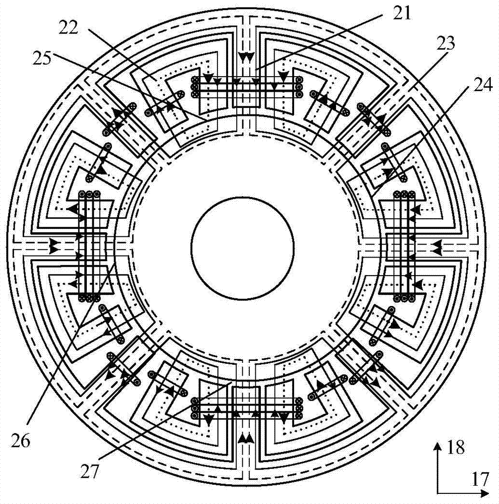 A tapered magnetic bearing switched reluctance motor and its control method