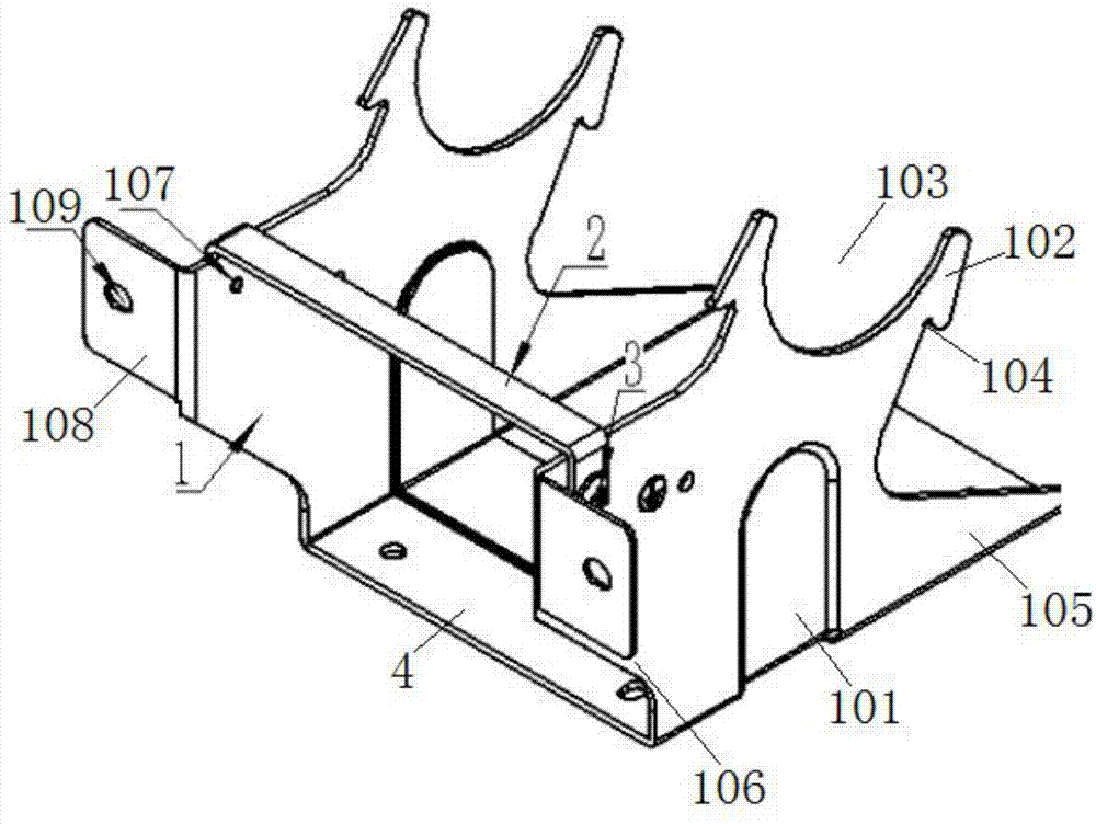 L-shaped support for coiler motor