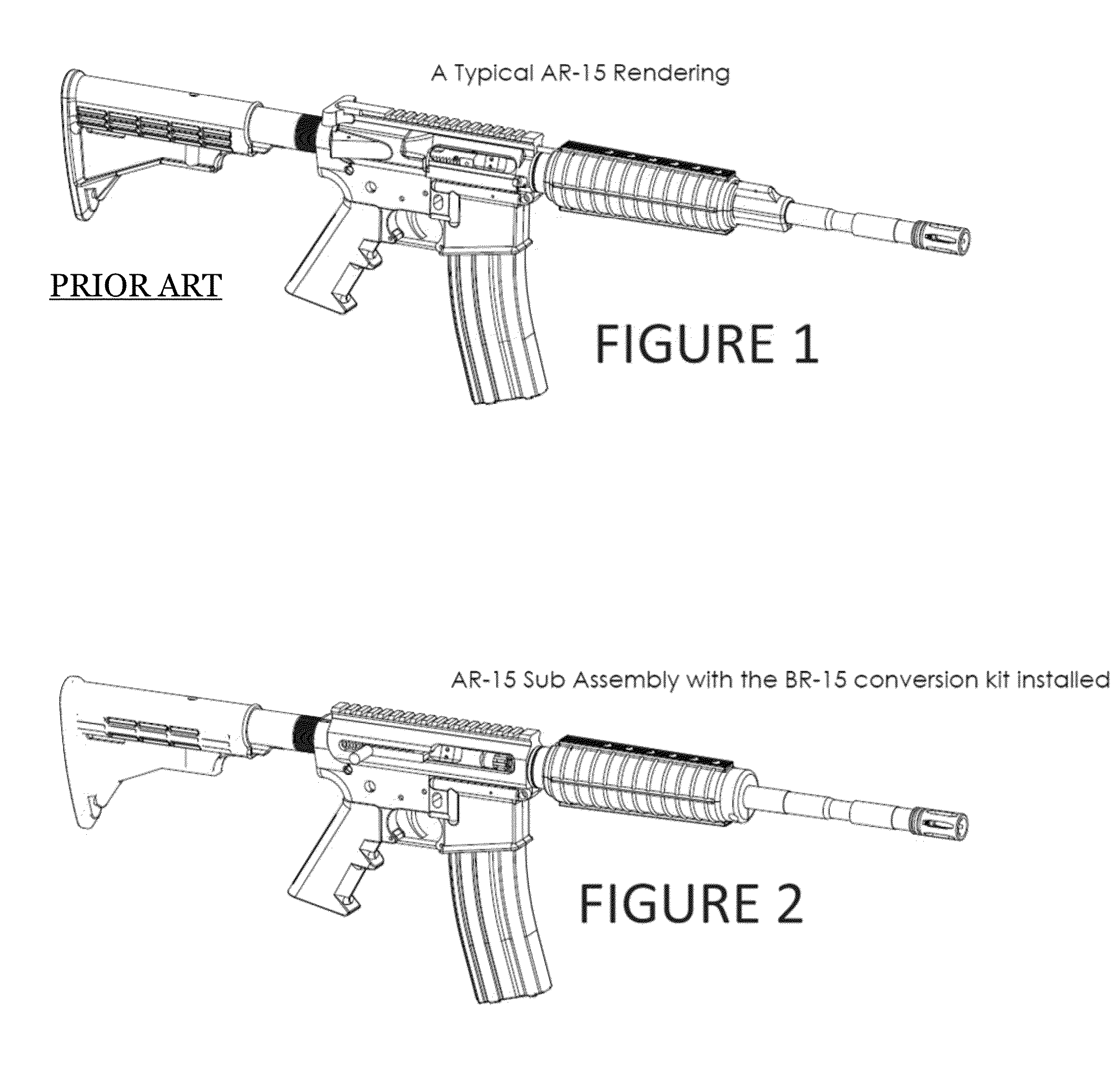 Bolt action conversion kits and methods