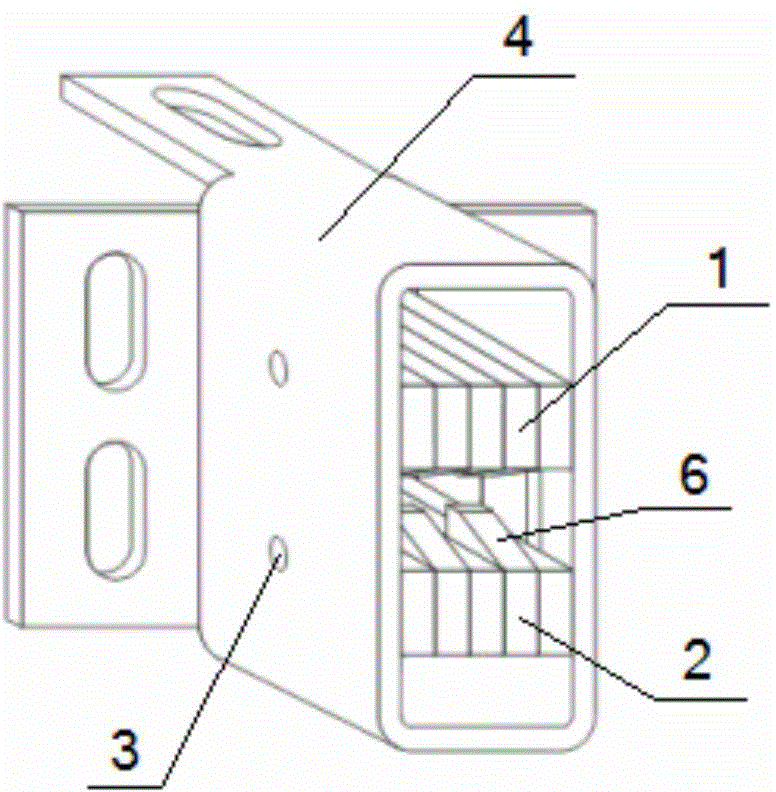 Back-connected self-locking dry cladding connector