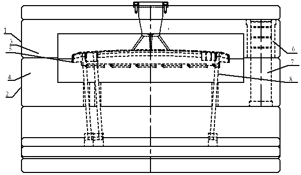 Moulding plastic mould for front and rear door covers of washing machine