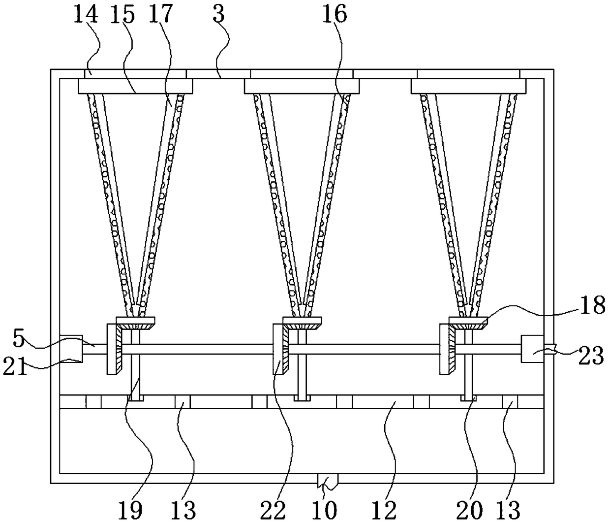 Umbrella water removing device for shopping mall