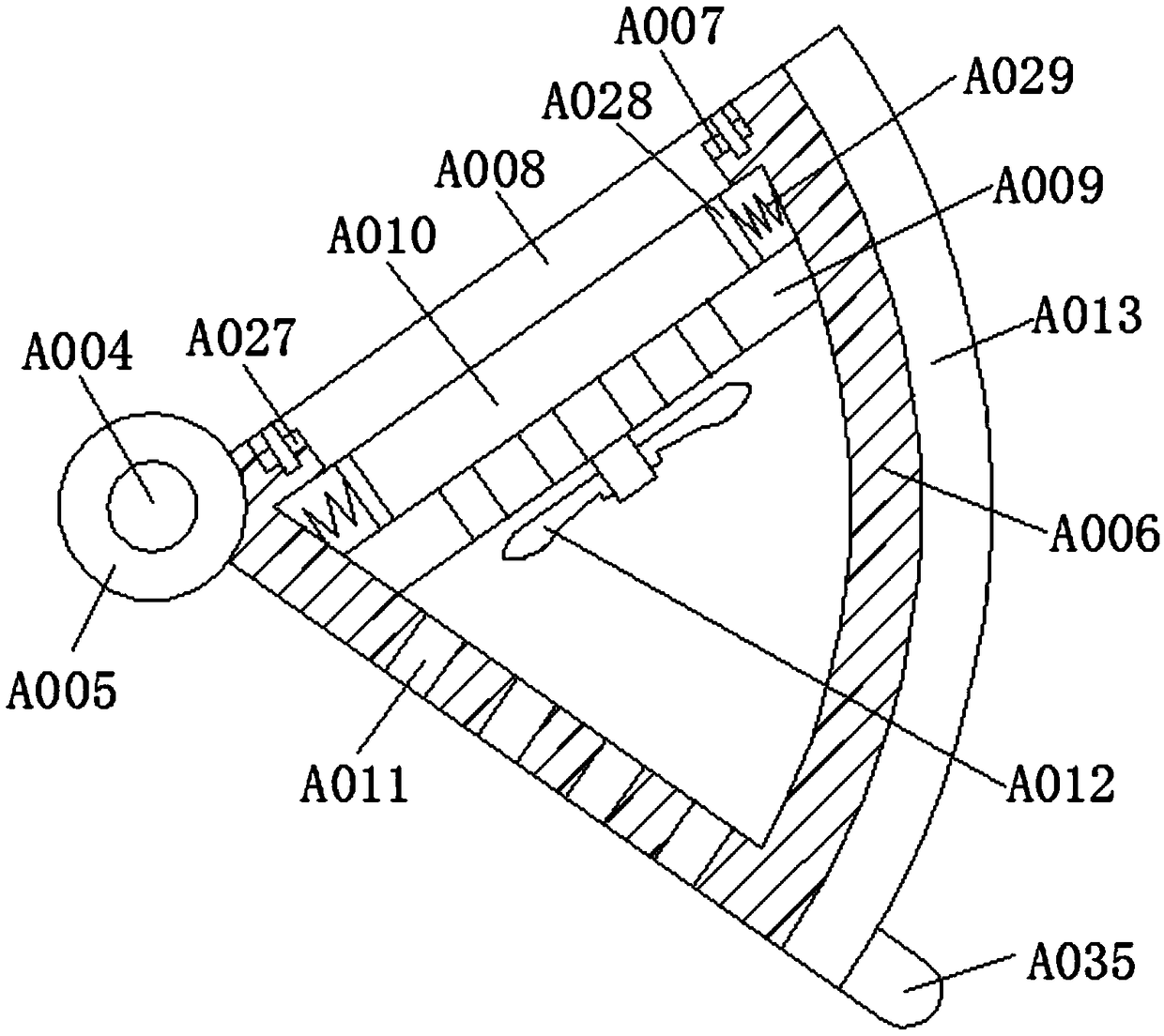 Adjusting device for displayer for Internet of Things based computer multimedia teaching