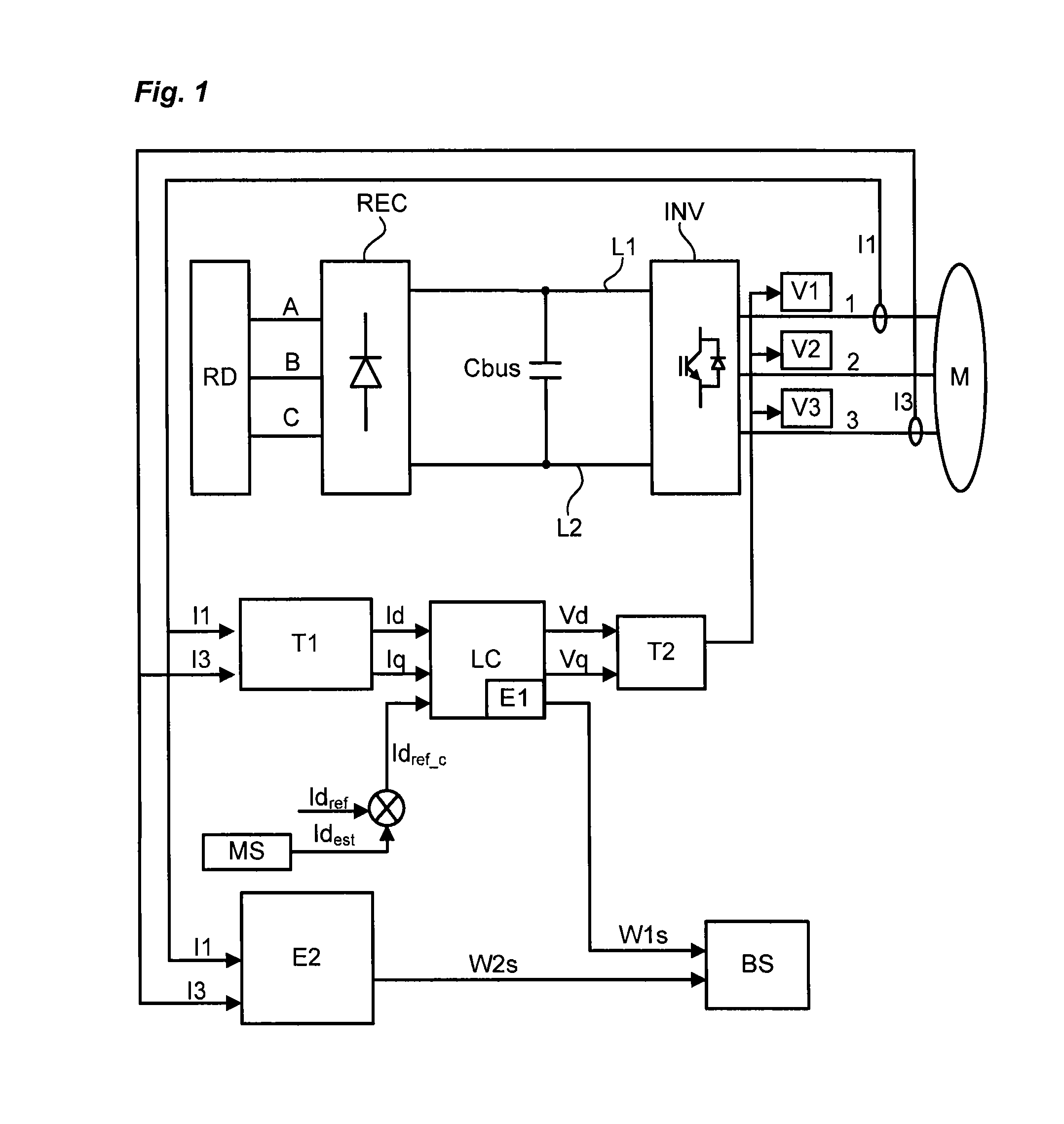 System for controlling a synchronous electric motor