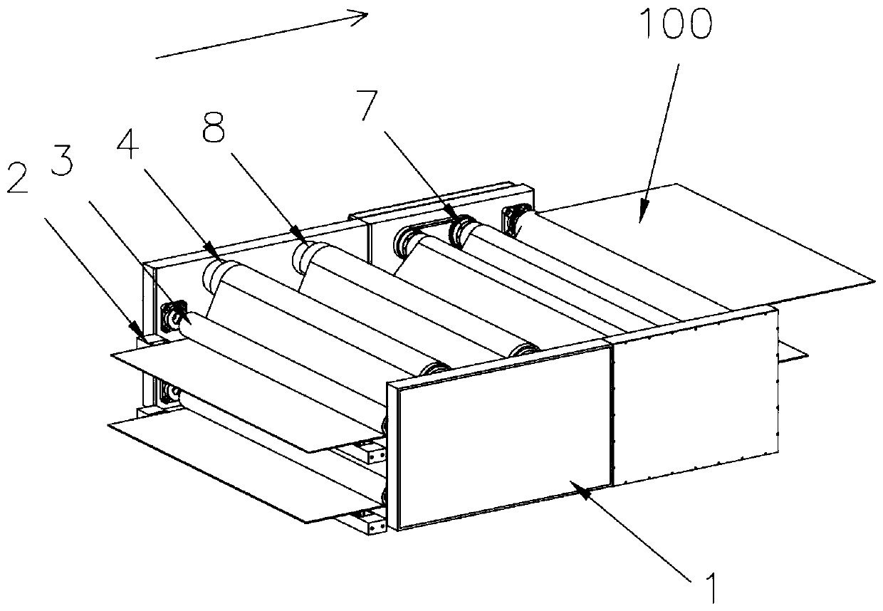 Device for eliminating internal stress of paper web