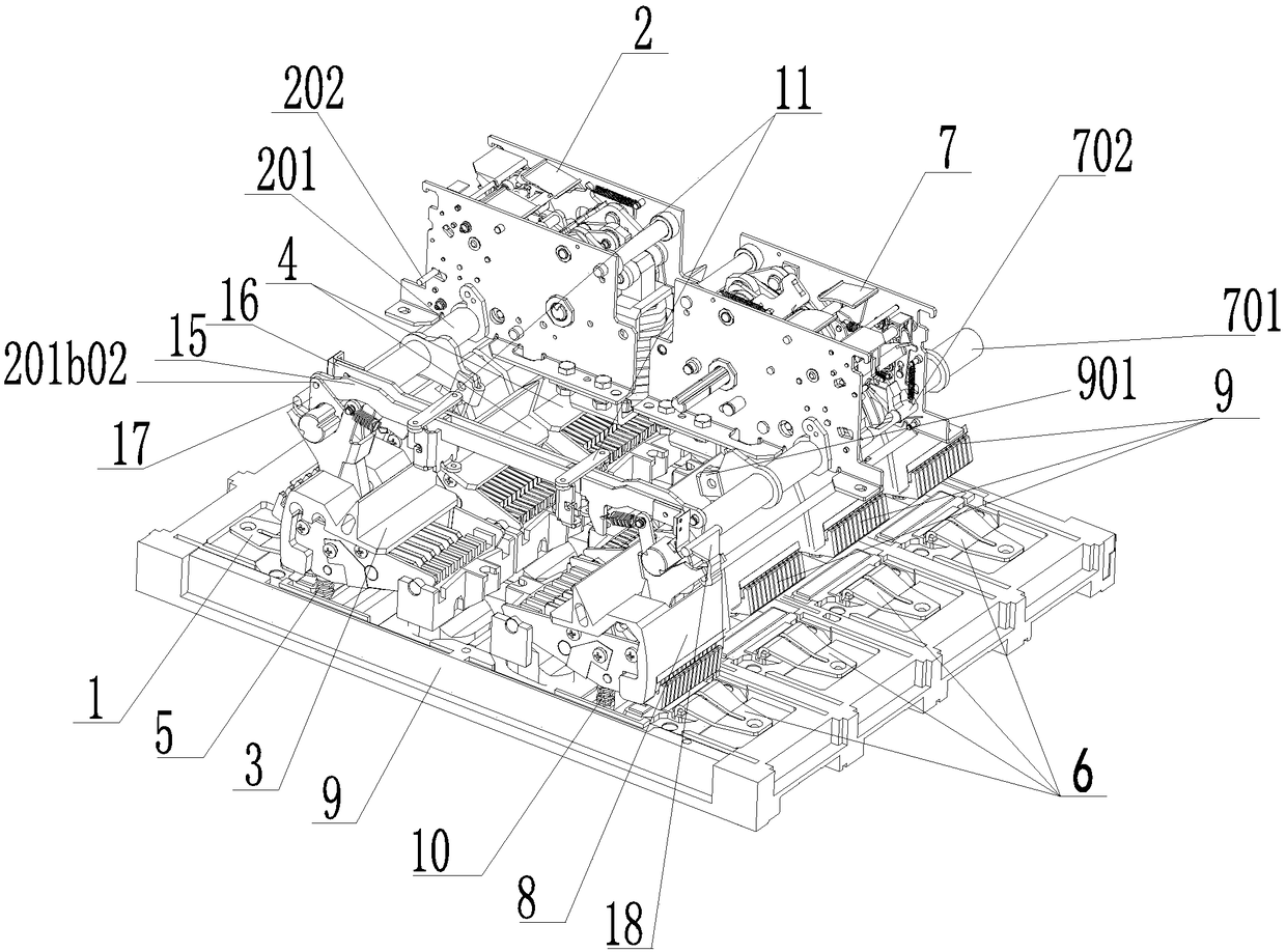 Automatic conversion switch having neutral line overlapping function