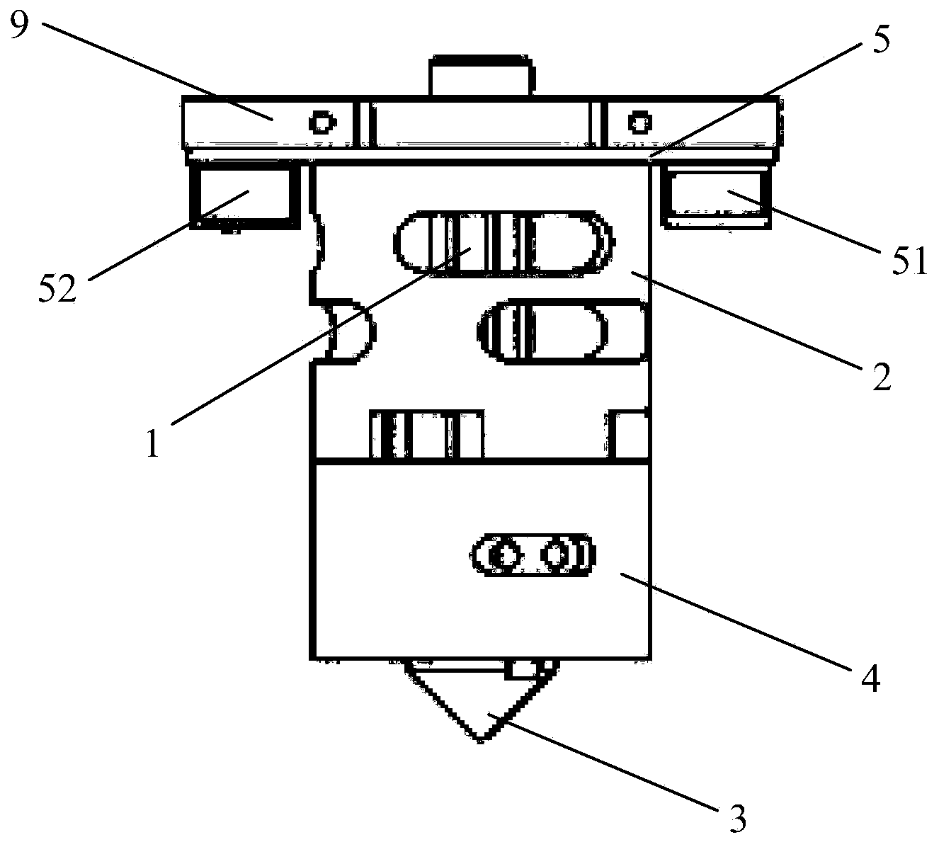 Integrated 3D (three-dimensional) printer extruding nozzle