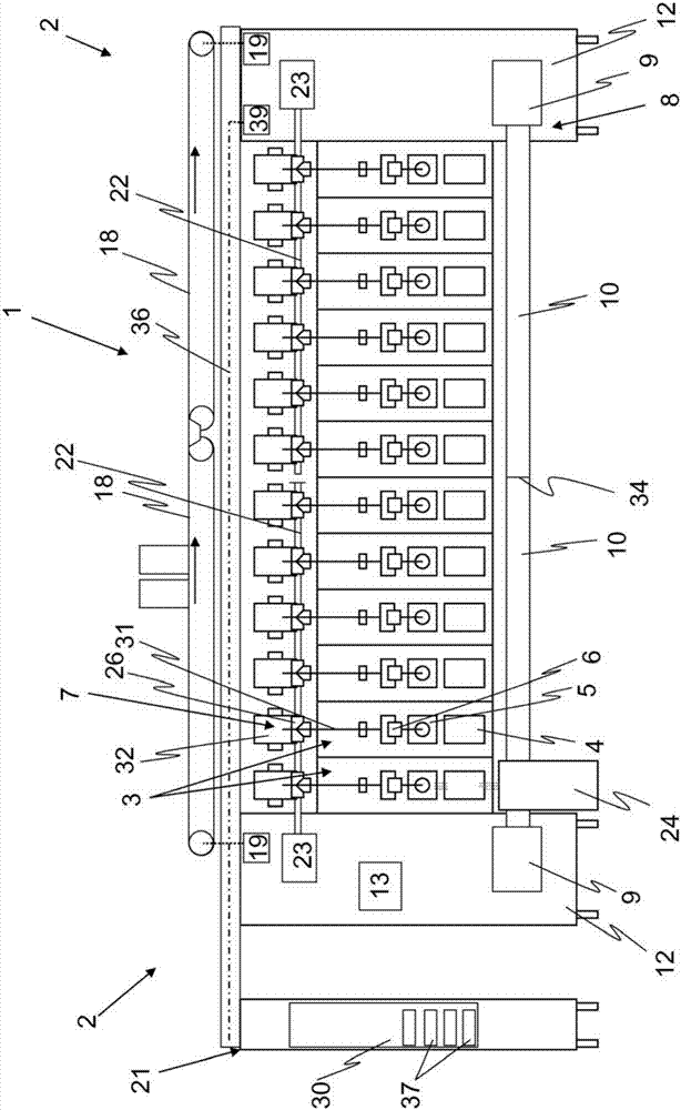 Spinning machine comprising a plurality of workplaces and a suction appliance