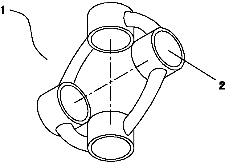 Ring type earhole universal joint as well as connector and jaws thereof