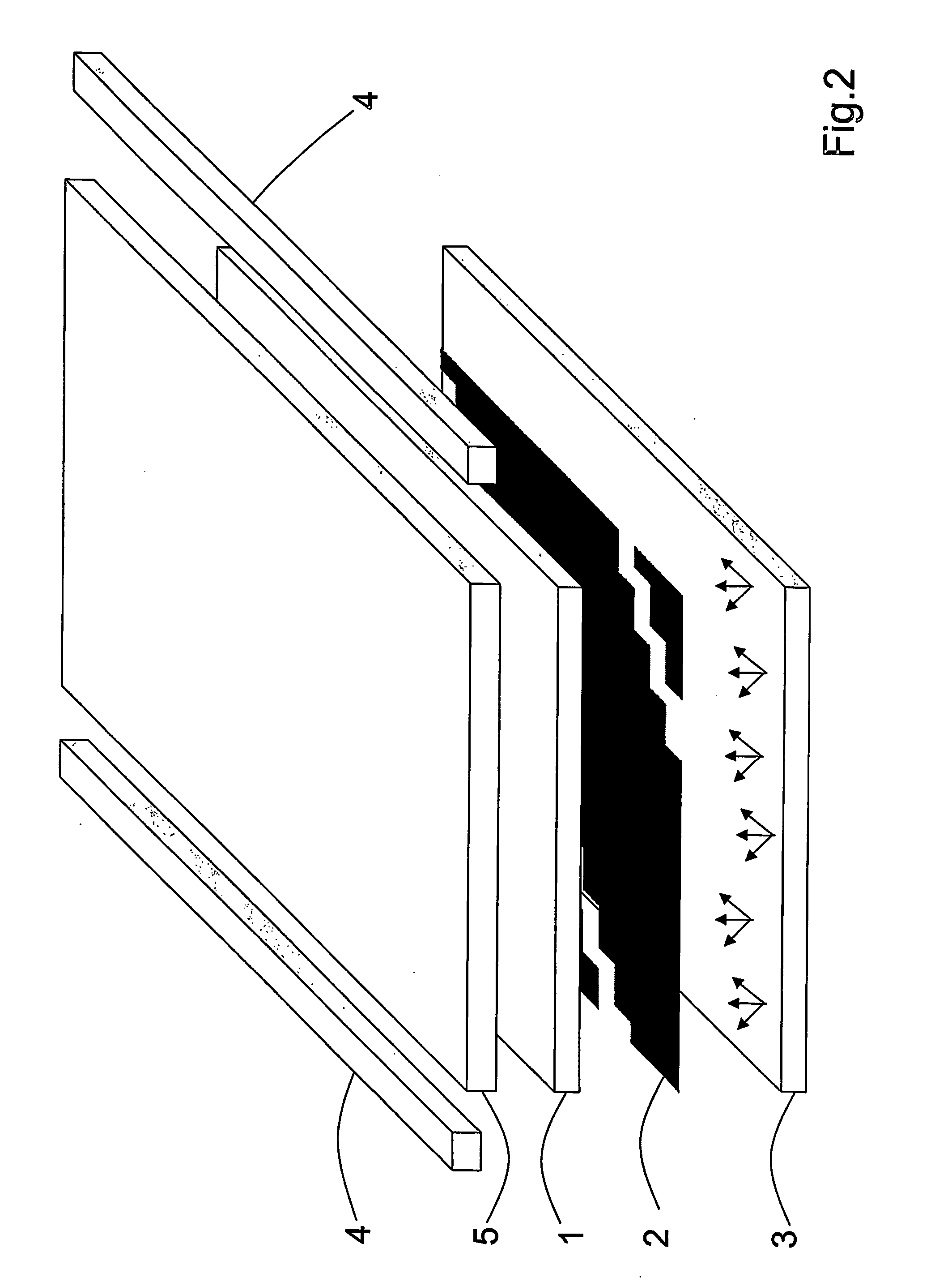 Arrangement for two-dimensional or three-dimensional representation