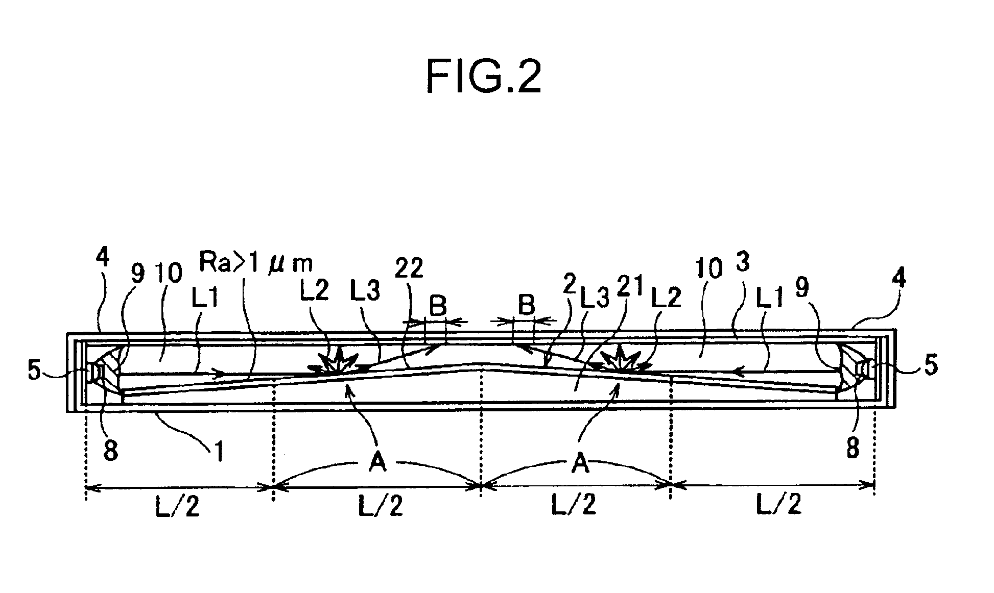 Hollow type planar illuminatng device