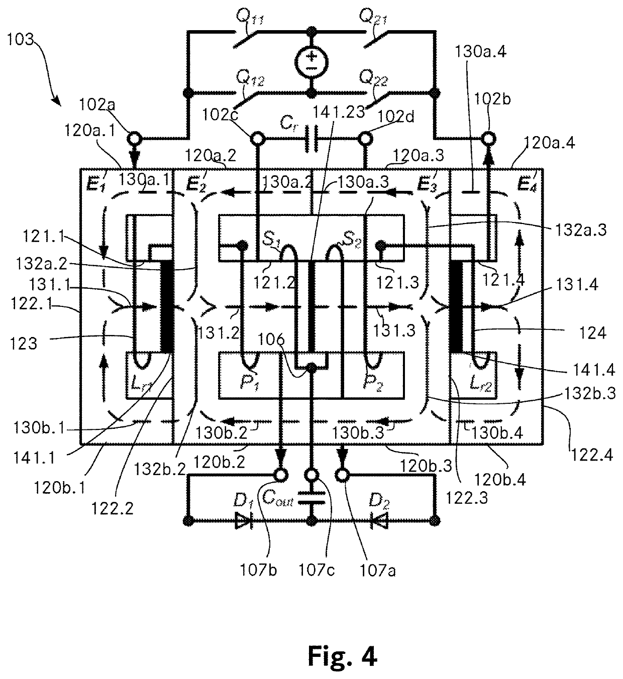 Integrated magnetic component