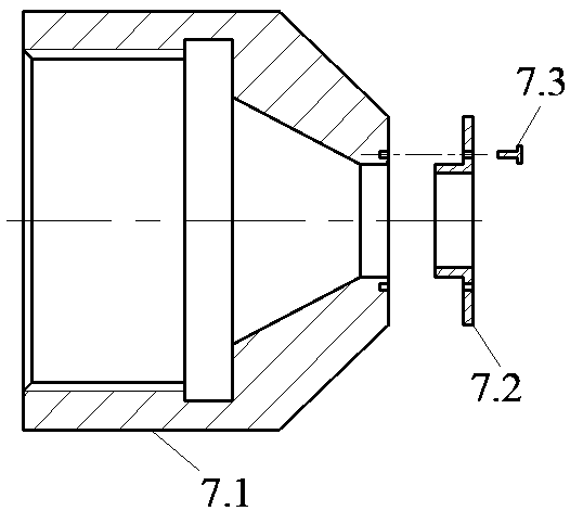 Visualization device for water jet breaking behavior of external flow field of high-dispersion horizontal nozzle