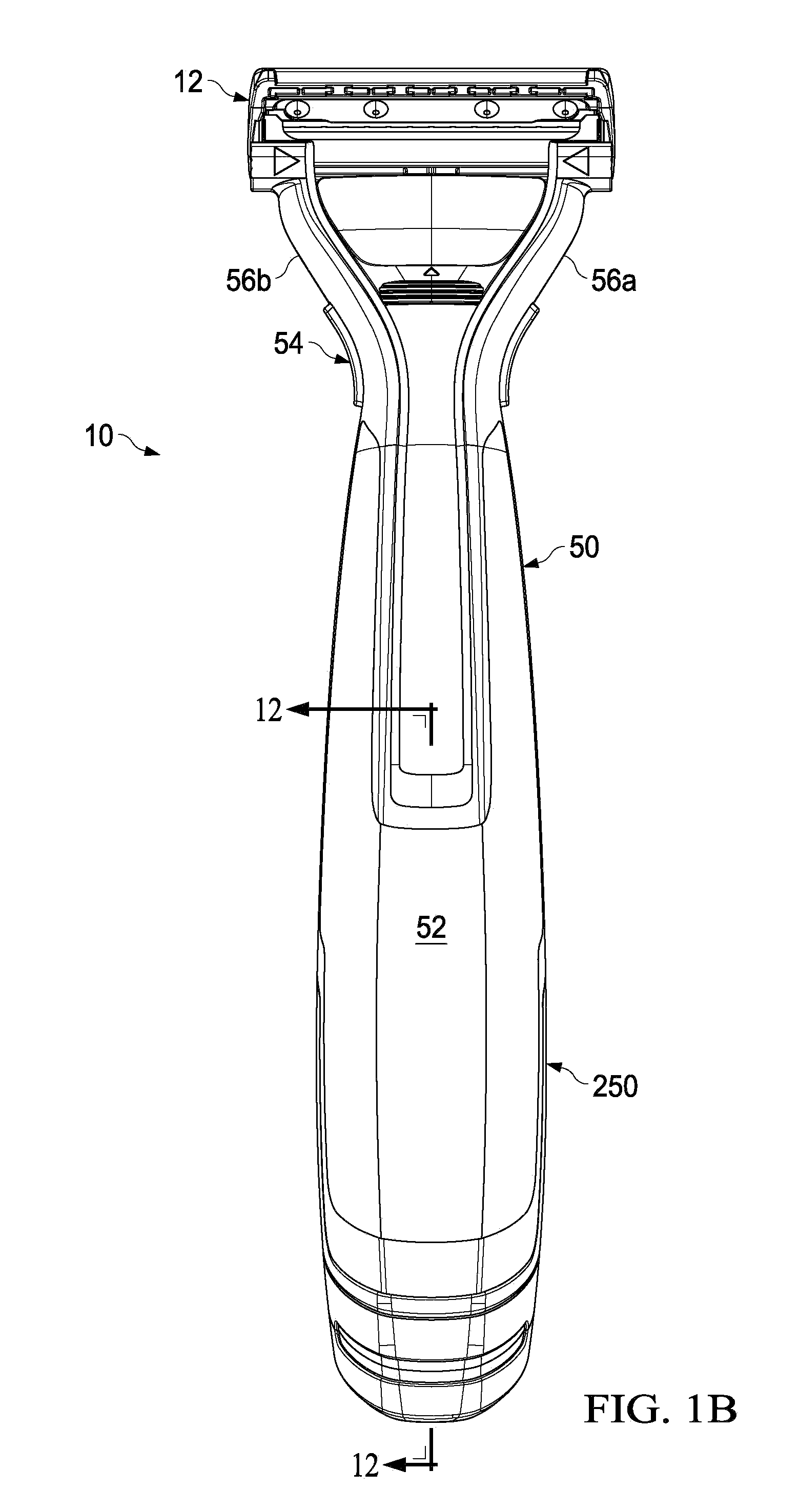 Handle for a liquid dispensing hair removal device