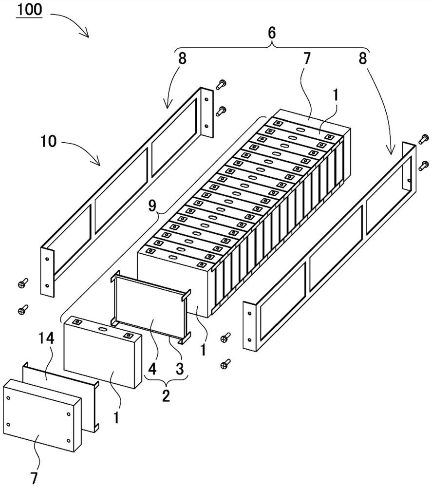 Power supply device, and electric vehicle and power storage device provided with said power supply device