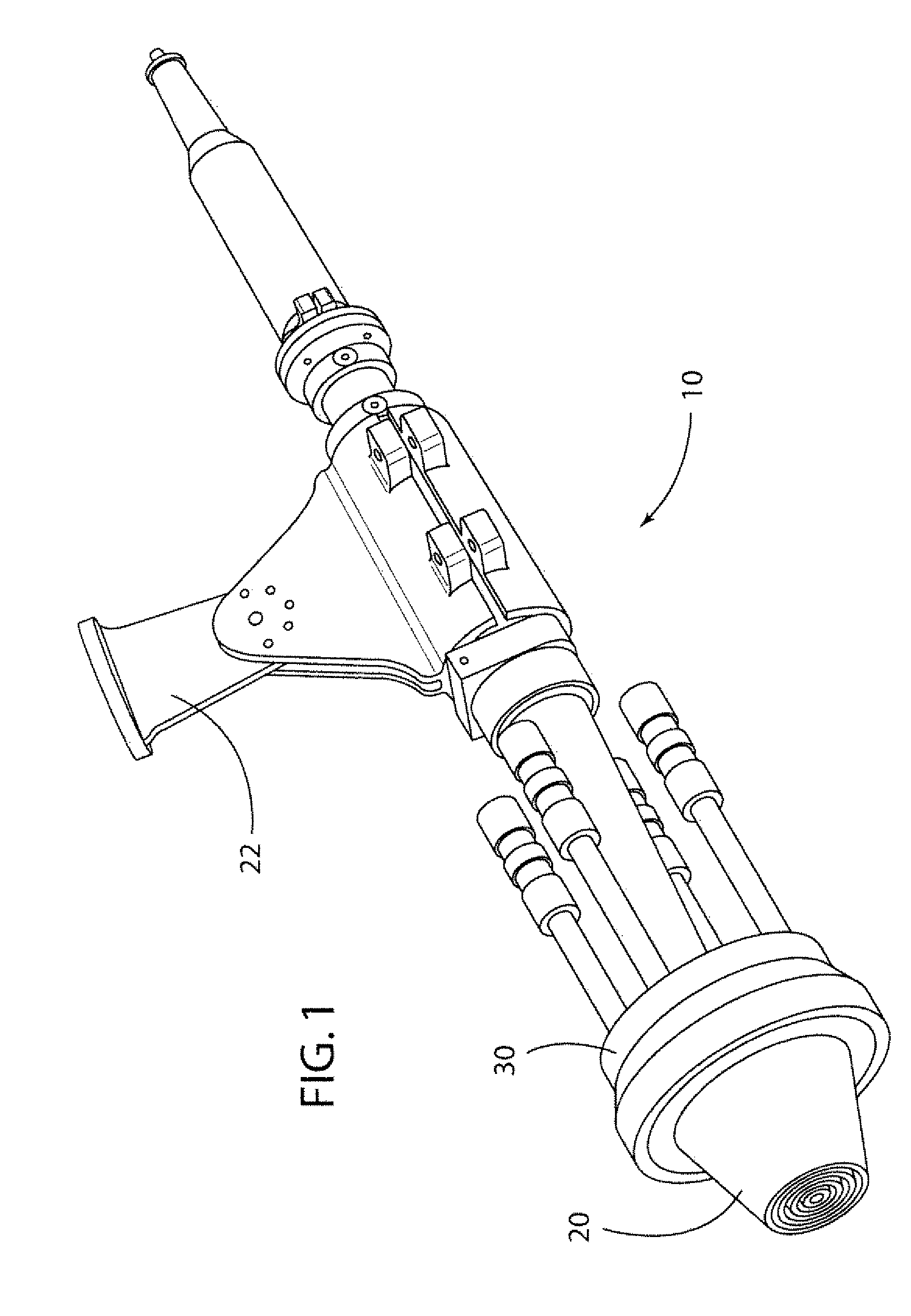 Laser cladding device with an improved nozzle