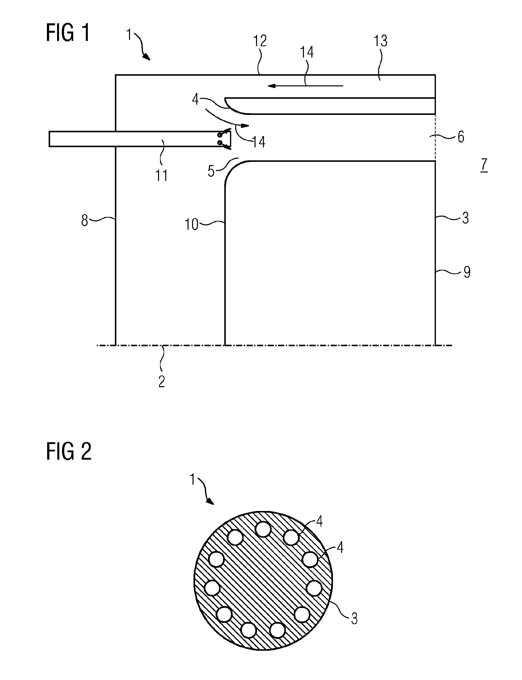 Jet burner with cooling duct in the base plate