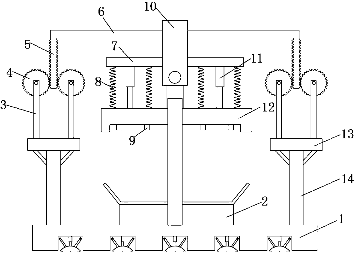 Quick positioning die for automobile electronic component machining