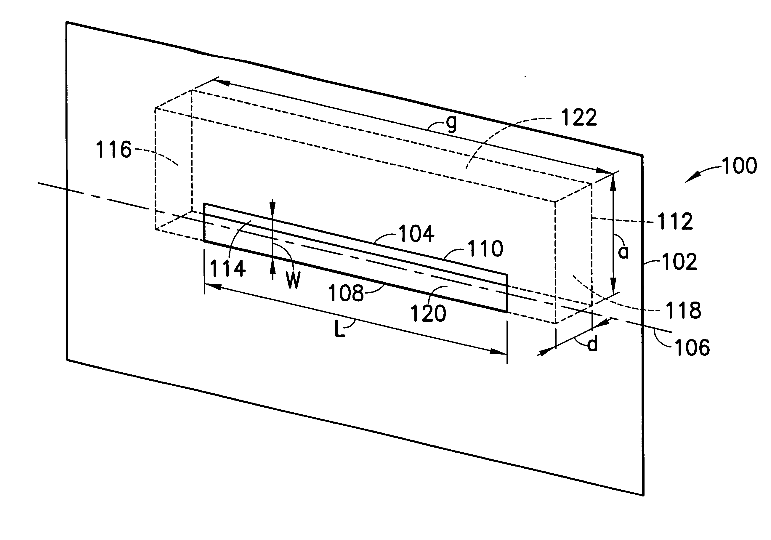 Boxed-in slot antenna with space-saving configuration