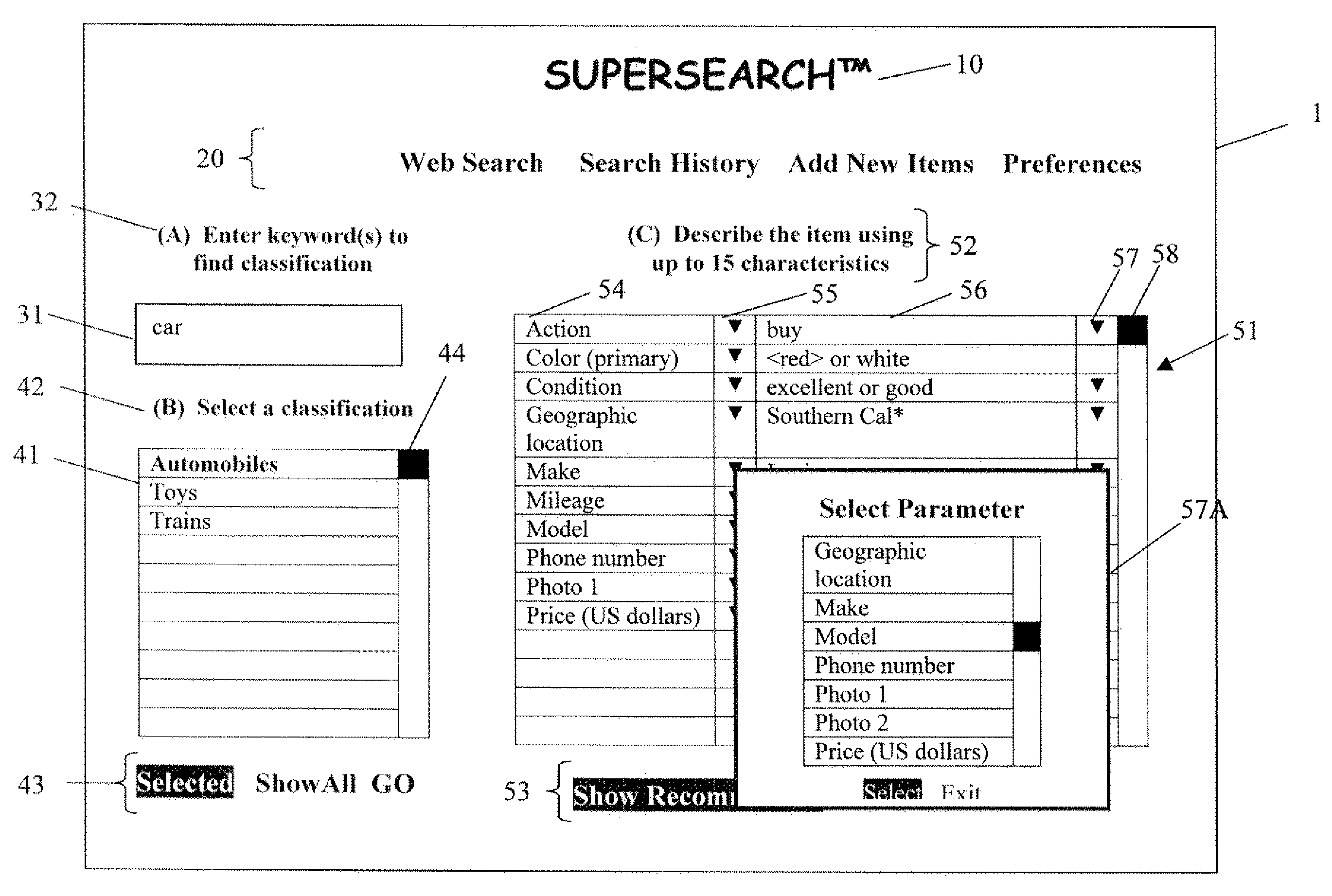 Systems And Methods For Storing And Retrieving Goods And Services Information Using Parameter/Value Databases