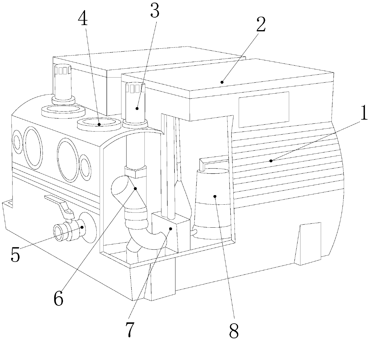 Hydraulic coupler based on crystallization and phosphorus removal with short-cut nitrification and synchronous denitrification