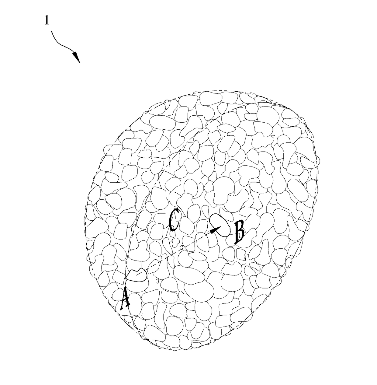 Metal gradient-doped cathode material for lithium batteries and its production method