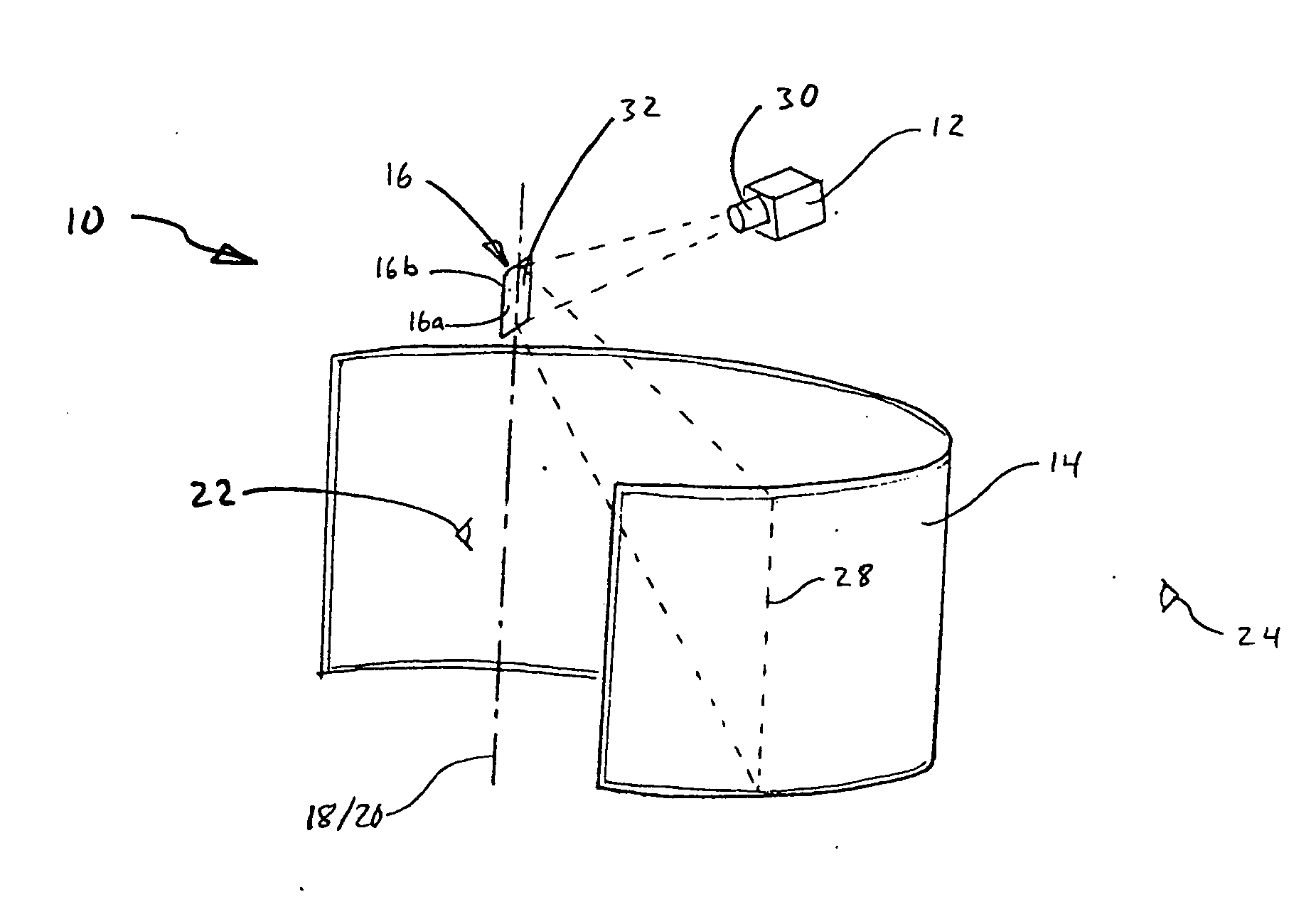 Wide angle scanner for panoramic display