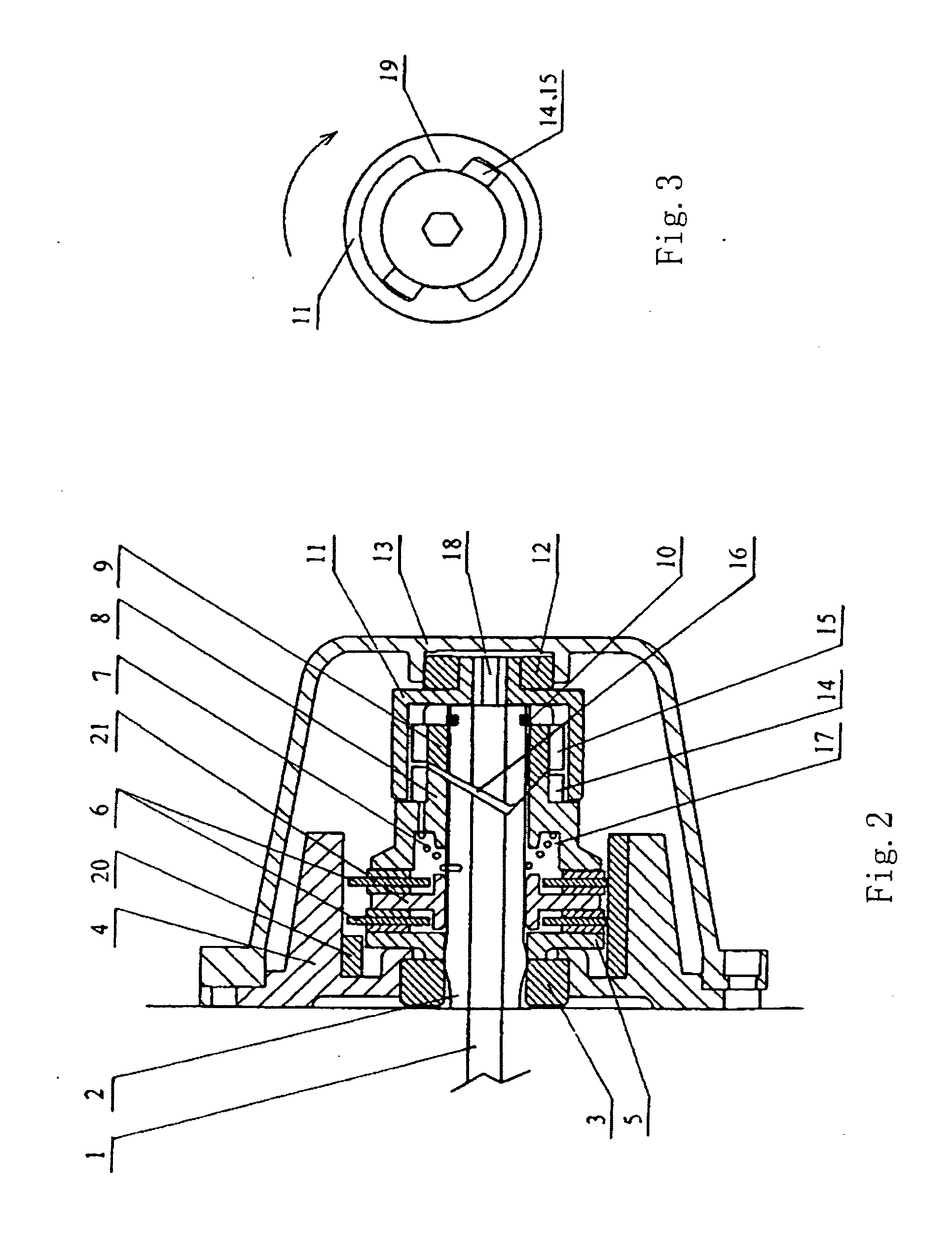 Plane braking device for electric winches and electric winch