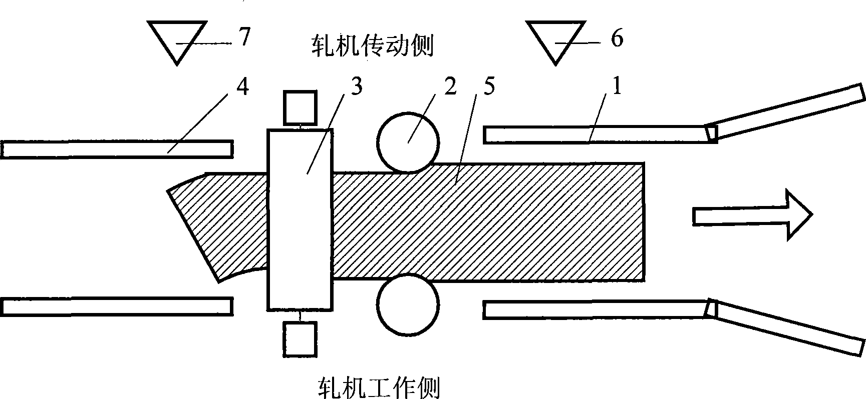 Method for correcting error of middle blank for pass-reversible rolling