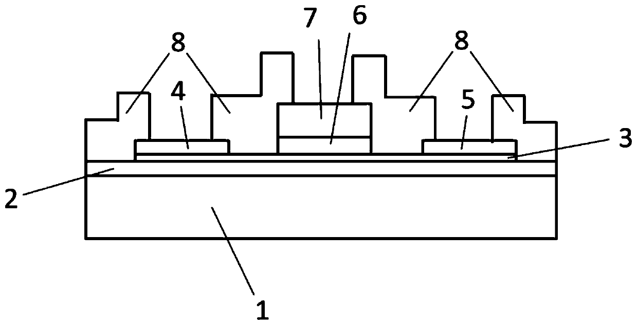 Diamond-based field effect transistor with low work function conductive gate and preparation method thereof