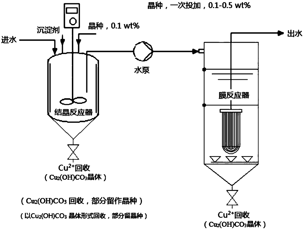 Method for selectively removing and recovering copper in water by using membrane-assisted crystallization MAC process