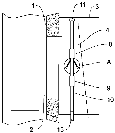 Central air conditioner fan coil air outlet filtering device convenient to disassemble and assemble