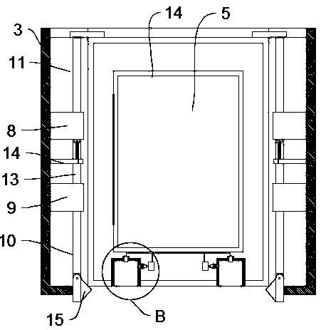 Central air conditioner fan coil air outlet filtering device convenient to disassemble and assemble