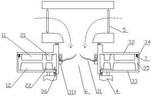 Vertical middle-through horizontally mounted rotary blade axial-flow type hydrogenerator and work doing method thereof