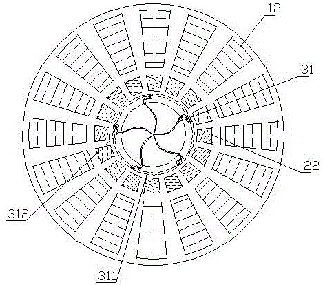 Vertical middle-through horizontally mounted rotary blade axial-flow type hydrogenerator and work doing method thereof