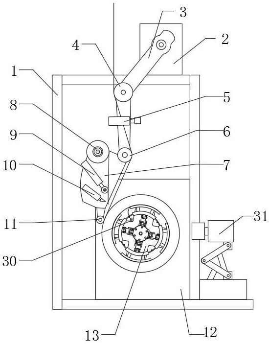 Automatic steel belt coiling and packing device