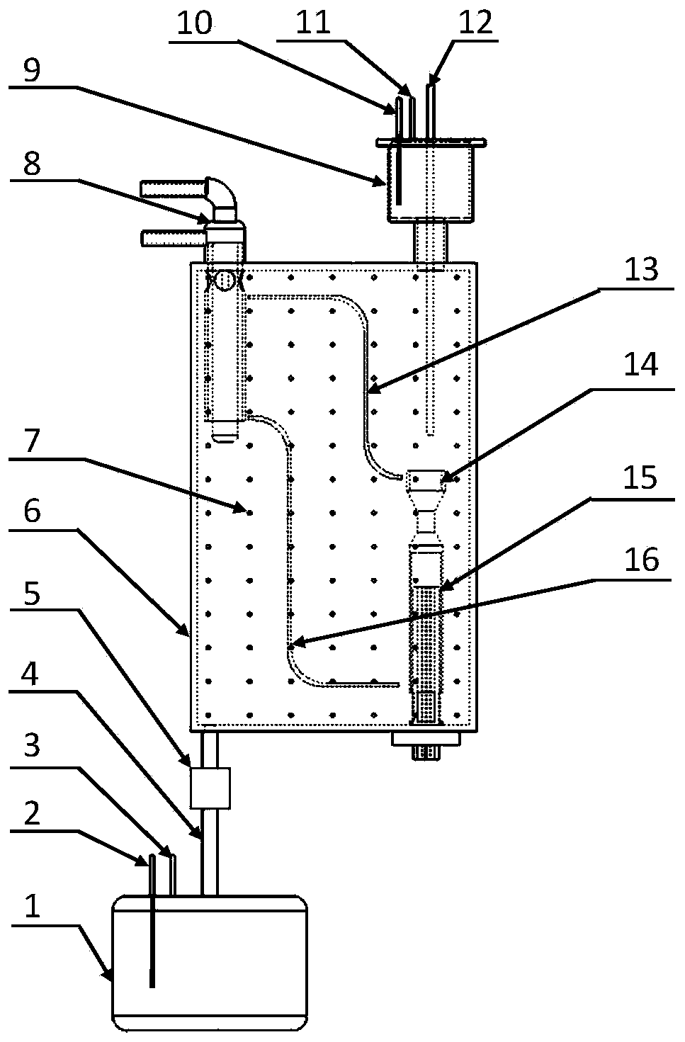 Sliced natural circulation device for heavy liquid metal