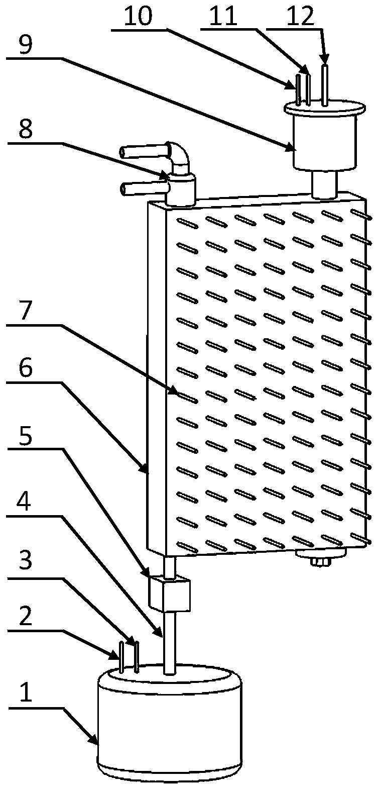 Sliced natural circulation device for heavy liquid metal