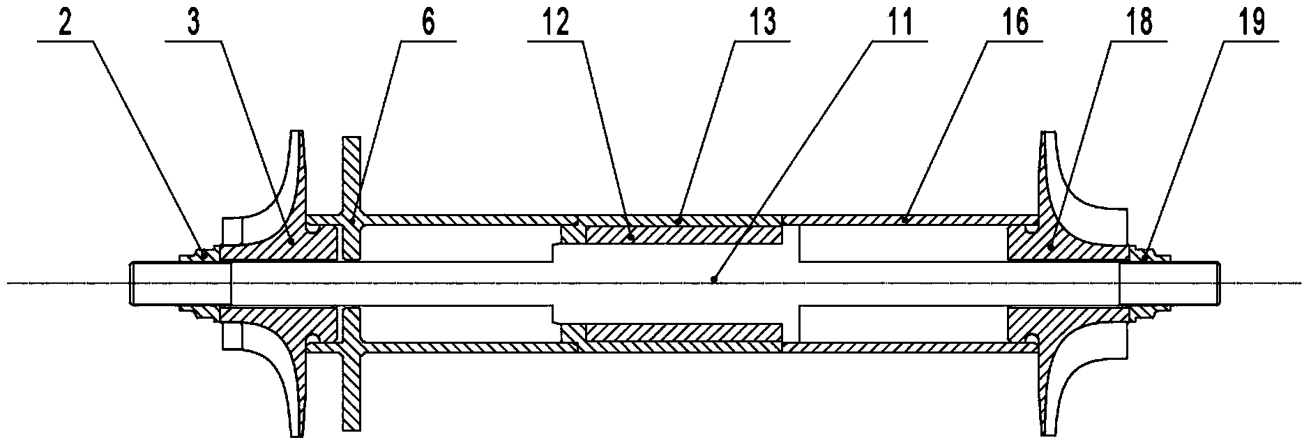 Power-driven gas compressor of novel structure