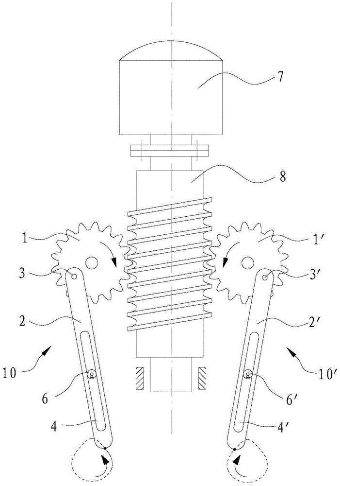 An electric hand rubbing bionic device