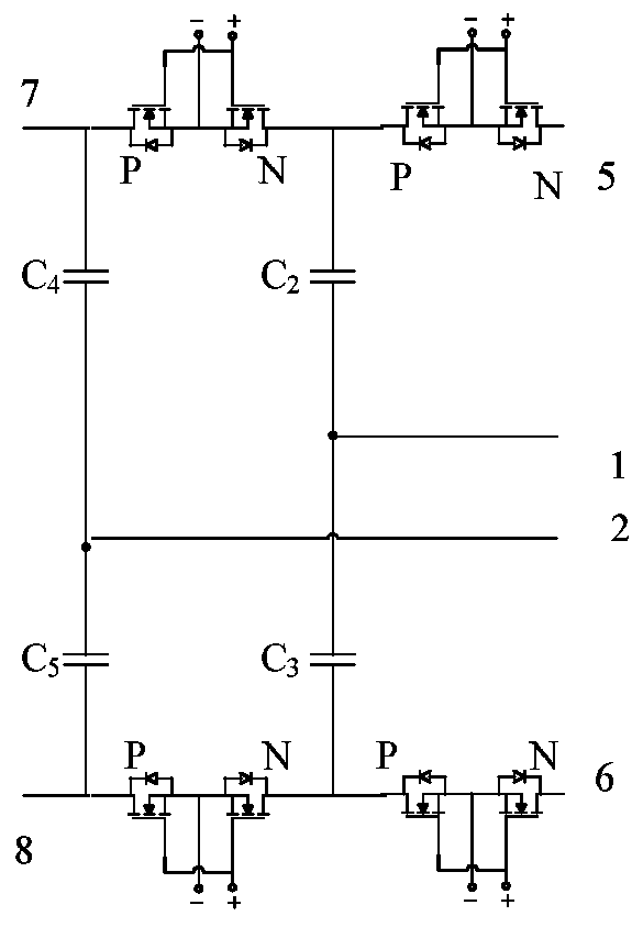 A control method for a bidirectional bridge-type modular switched capacitor ac-ac converter