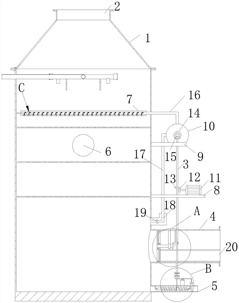 Coke oven gas desulfurization tower