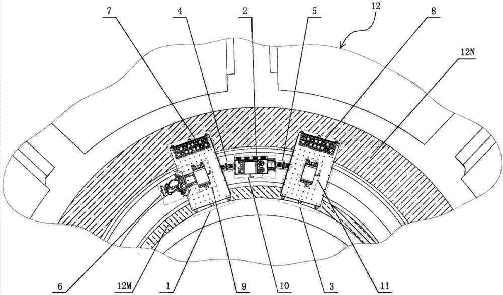 Multi-section peristaltic snakelike robot working in nuclear fusion bin