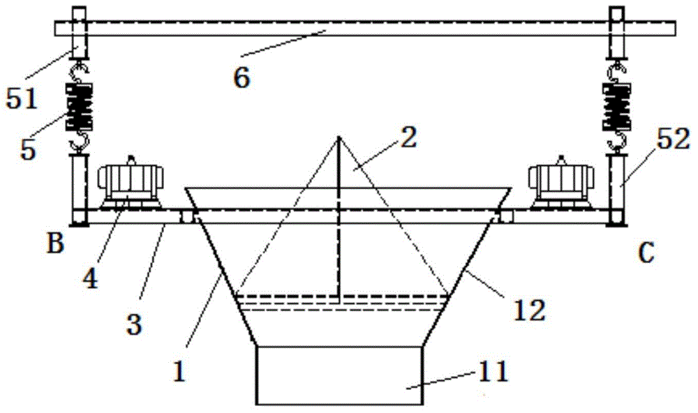 Vibration arch breaking device and using method thereof