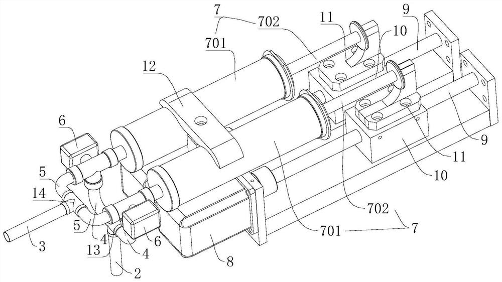 Liquid metering and supplying device and supplying method and equipment related to liquid metering and supplying