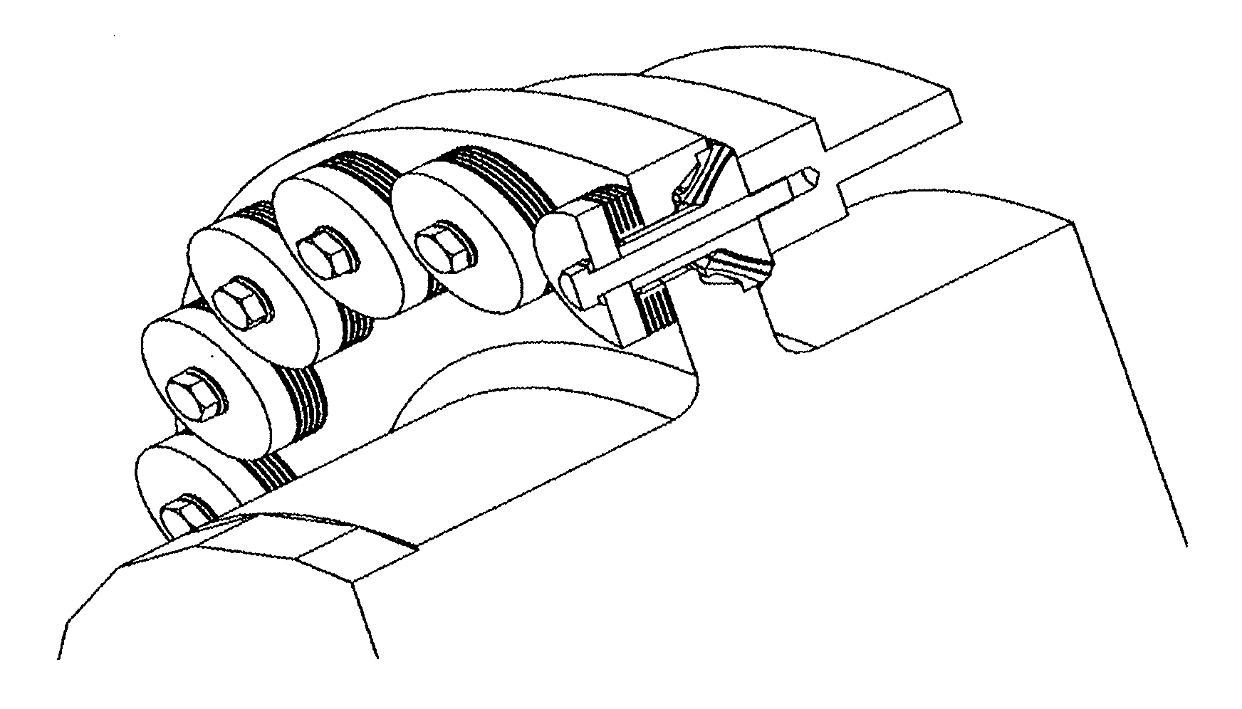 Asymmetrical mounting