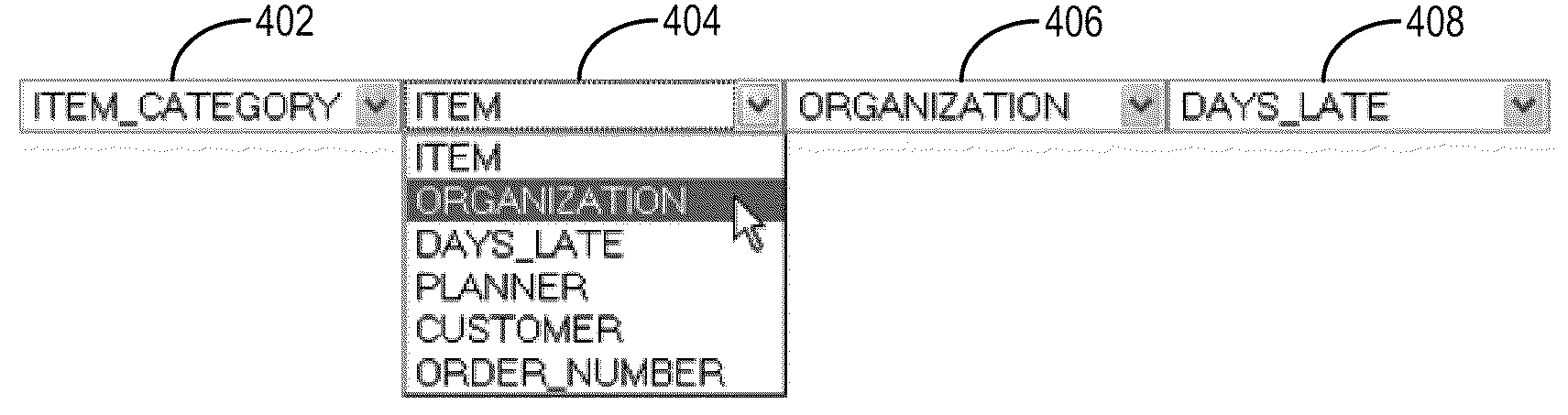 User interface controls for specifying data hierarchies