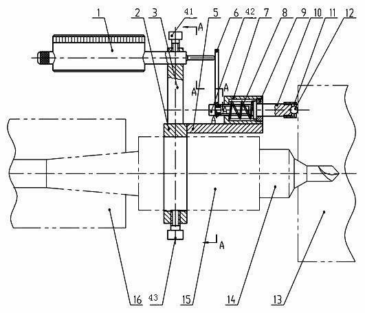 Device for controlling depth of drilled center hole