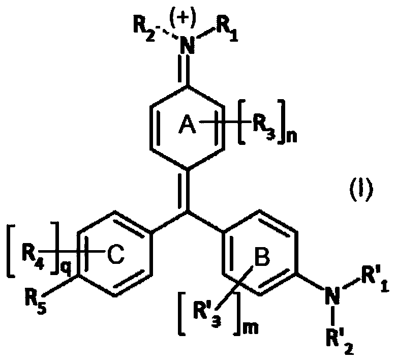 Process for dyeing keratin fibres using at least one particular triarylmethane dye and at least one fluorescent dye