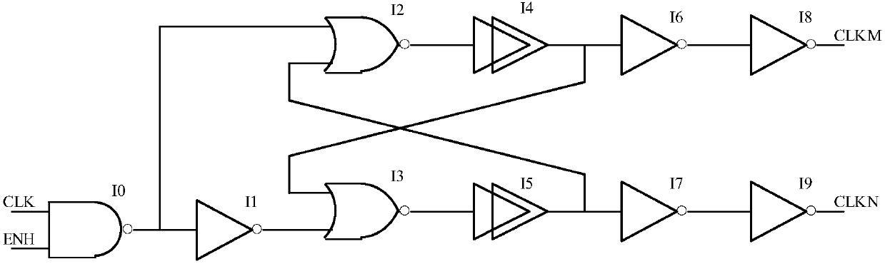 Two-phase dynamic synchronous clock generating circuit applied to charge pump system